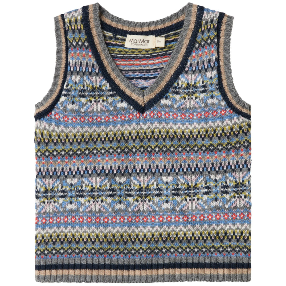MarMar Light Cotton Wool Fair Isle Fair Isle Taj B Stickad Väst