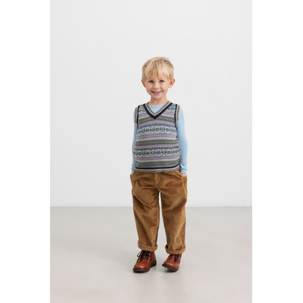 MarMar Light Cotton Wool Fair Isle Fair Isle Taj B Stickad Väst