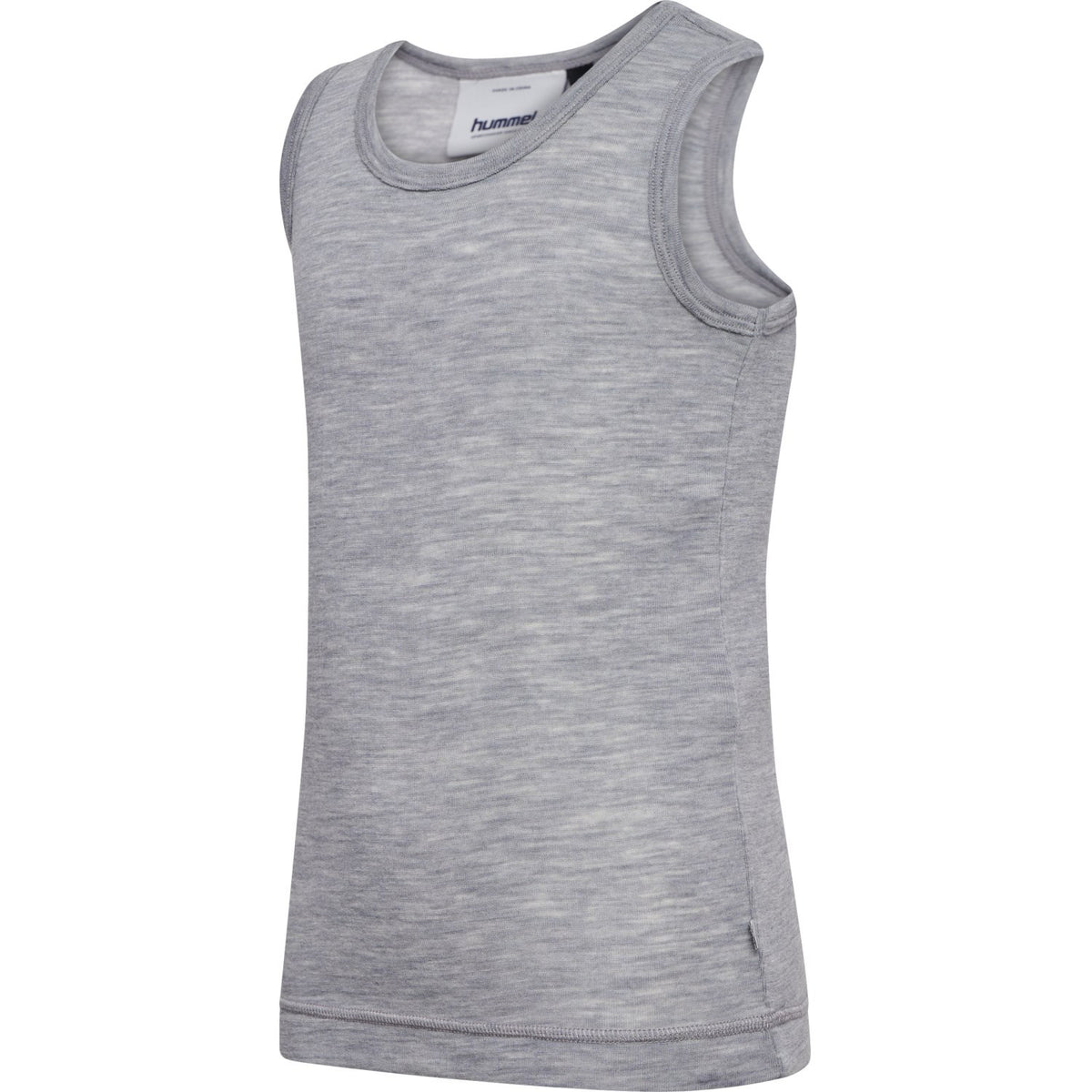 Hummel Grey Melange Jr Ull Rib Topp S/L