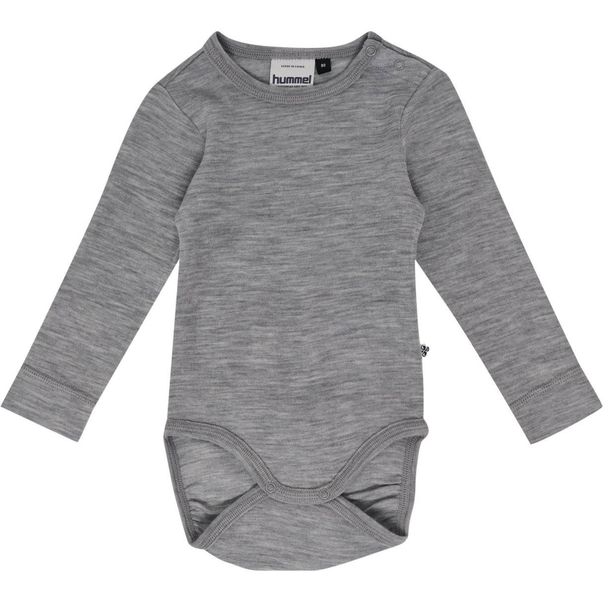 Hummel Grey Melange Mini Ull Rib Body L/S