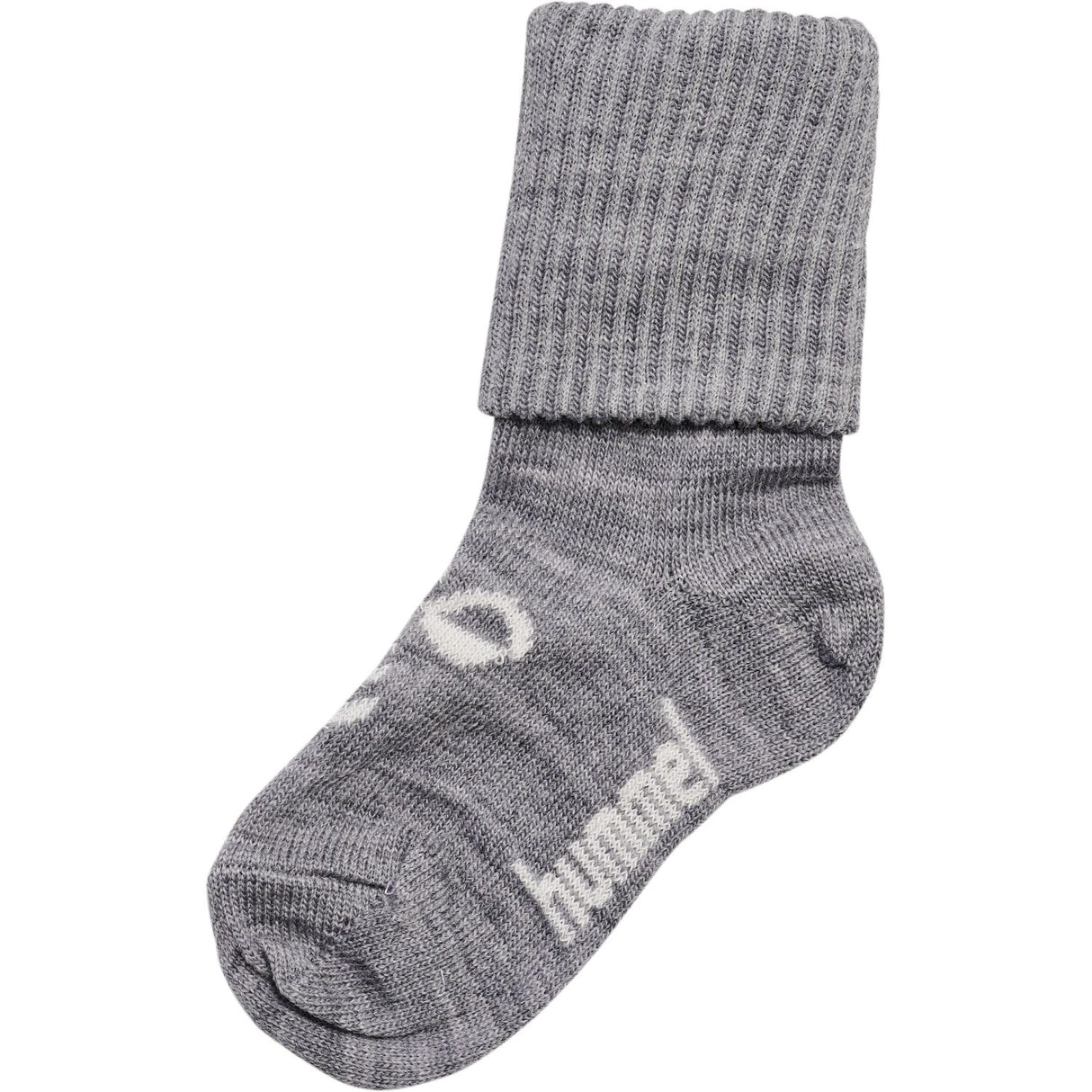 Hummel Grey Melange Mini Ull Strumpor