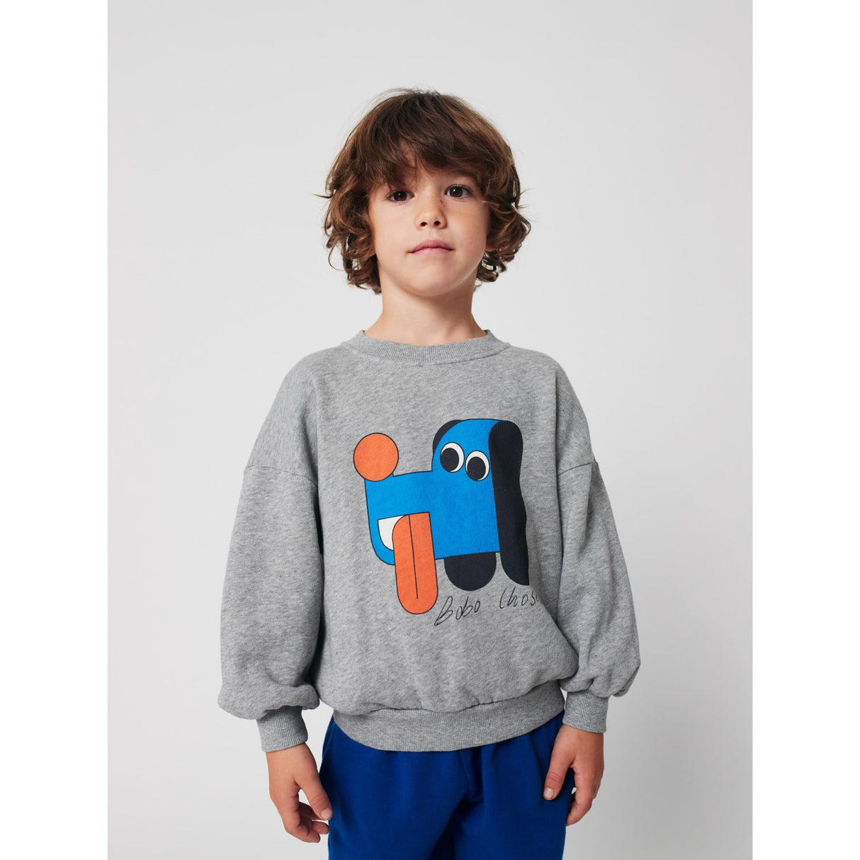 Bobo Choses Heather Grey Doggy Mate Sweatshirt