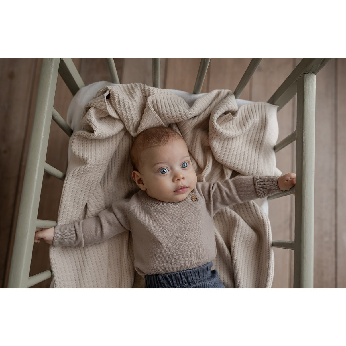 Hanevild Cream Oatmeal Martin Romper, Merinowool