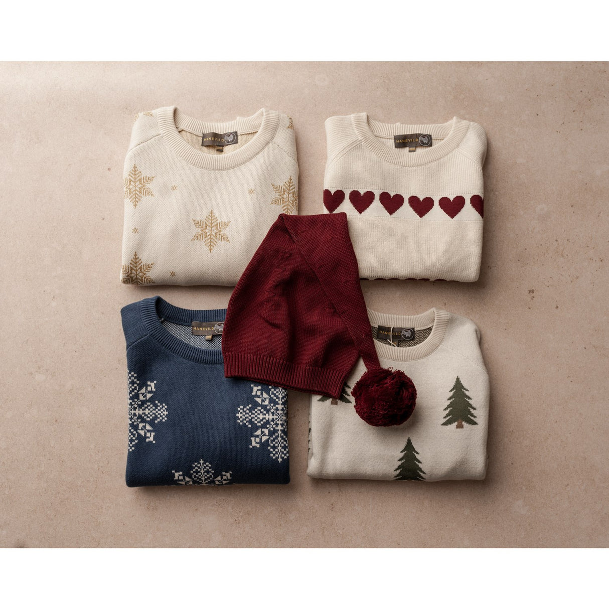 Hanevild Ivory Red Heart Blus