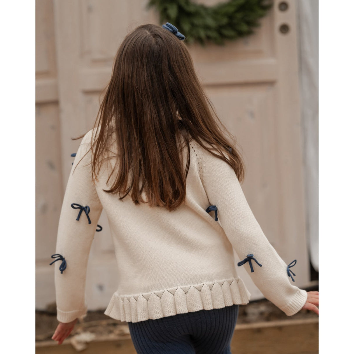 Hanevild Ivory More Bows Sweater