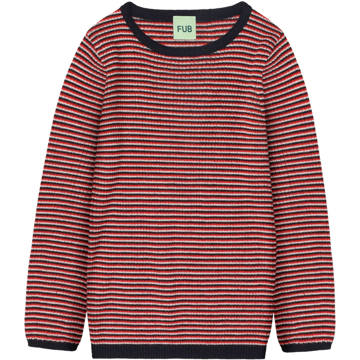 FUB Ecru/Dark Navy/Signal Red Rib Blus