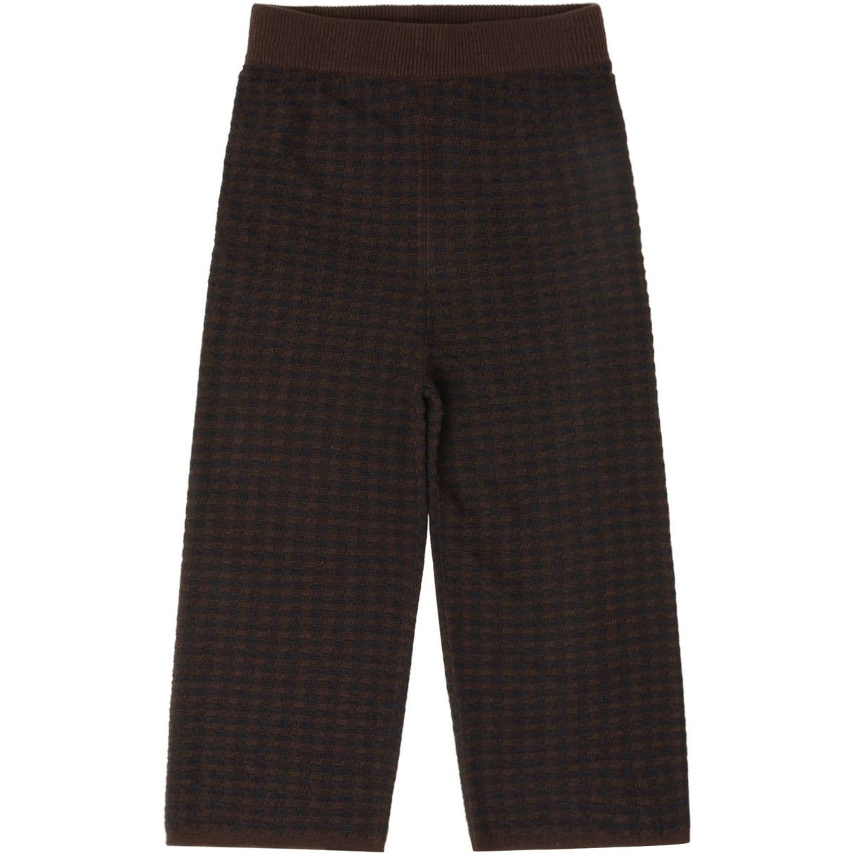 FUB Mocca/Dark Navy Checked Byxor