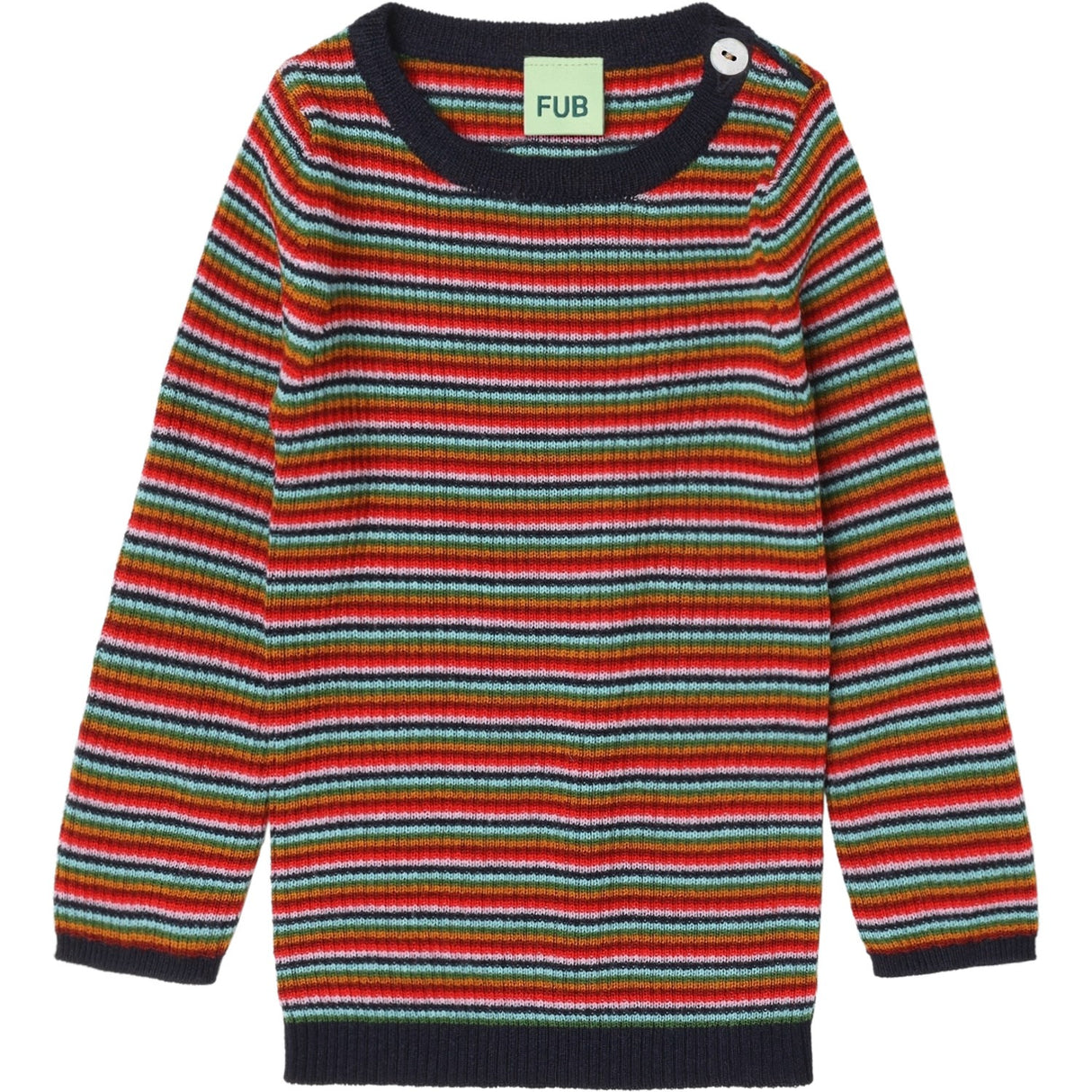 FUB Multi Stripe Baby Rib Blus