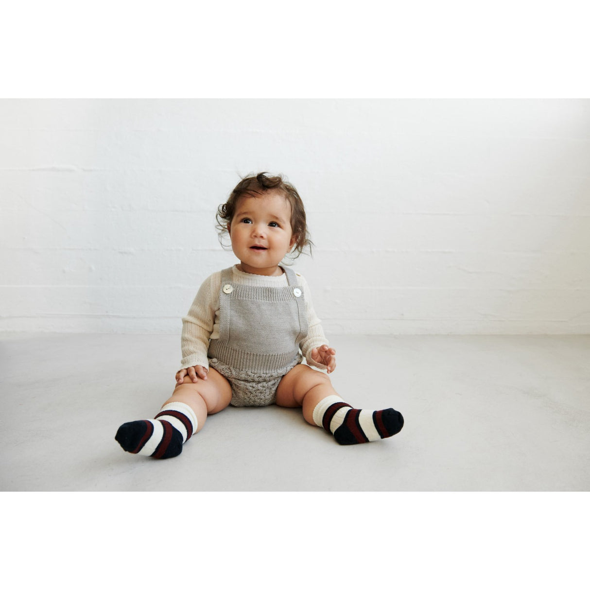 FUB Ecru 2-Pack Two-tone Stripe Strumpor