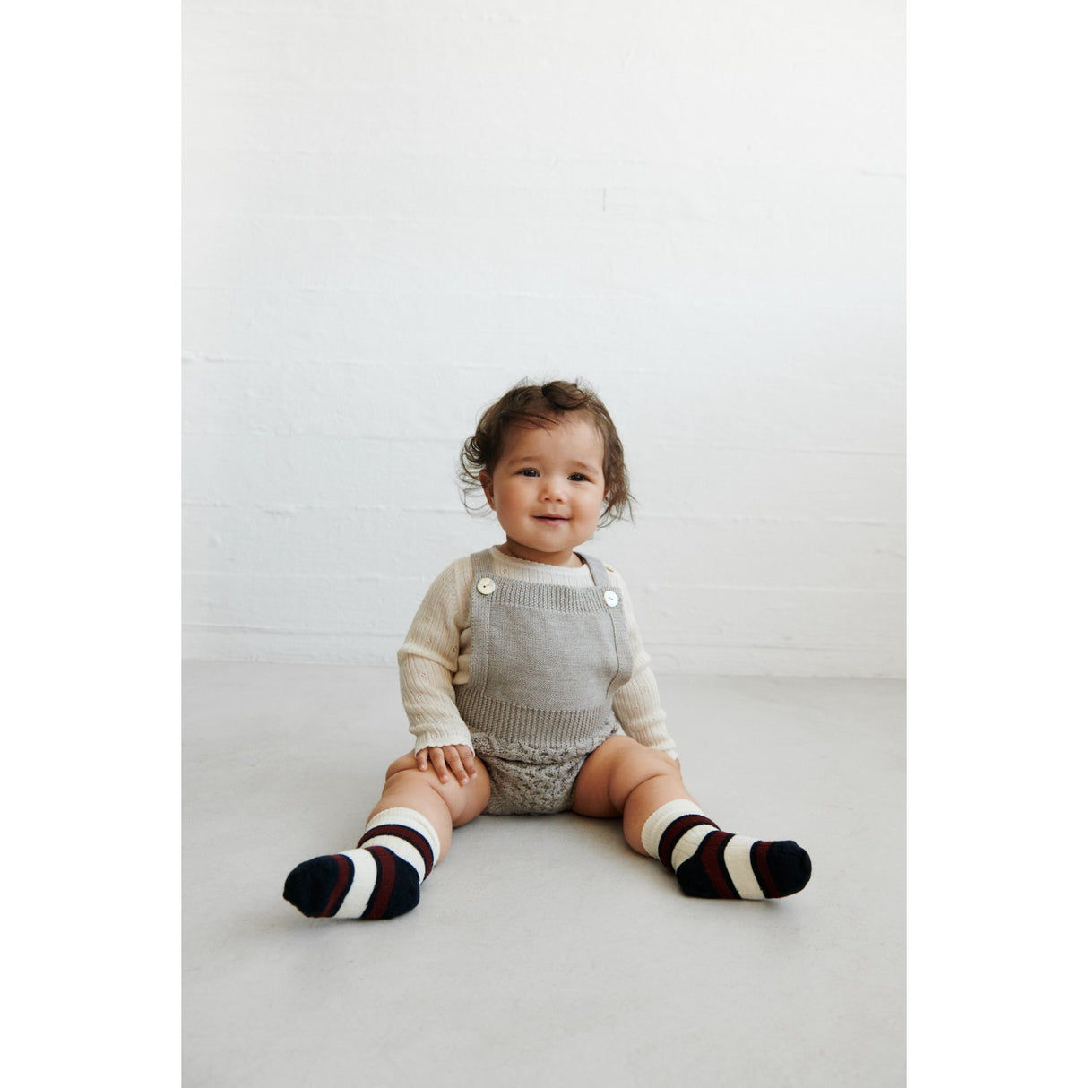 FUB Ecru 2-Pack Two-tone Stripe Strumpor