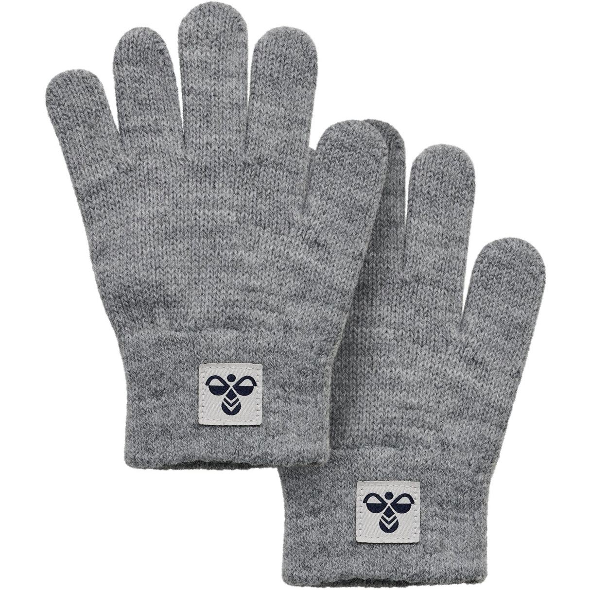Hummel Grey Melange Stickad Handskar 2-Pack
