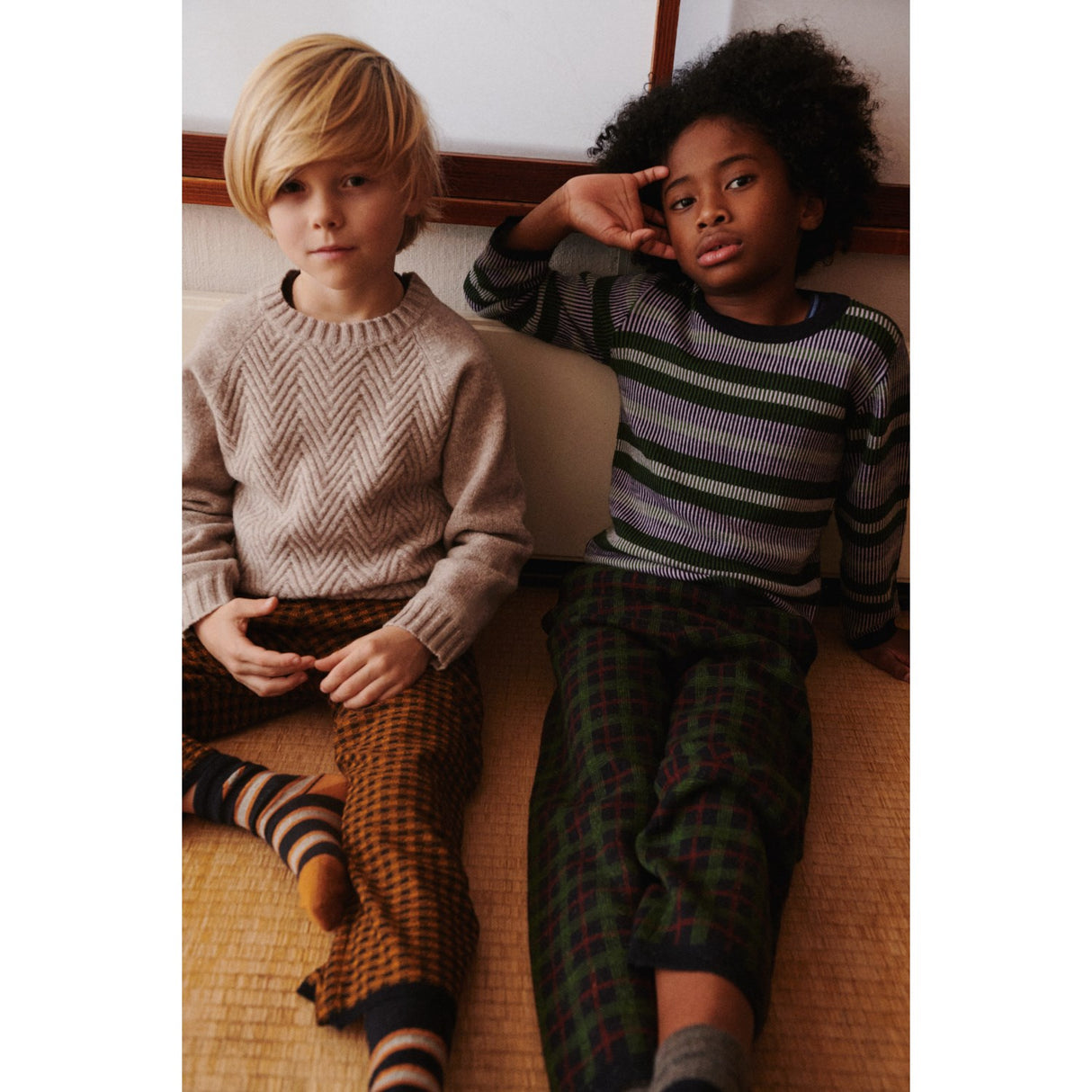 FUB Dark Navy Felted Byxor