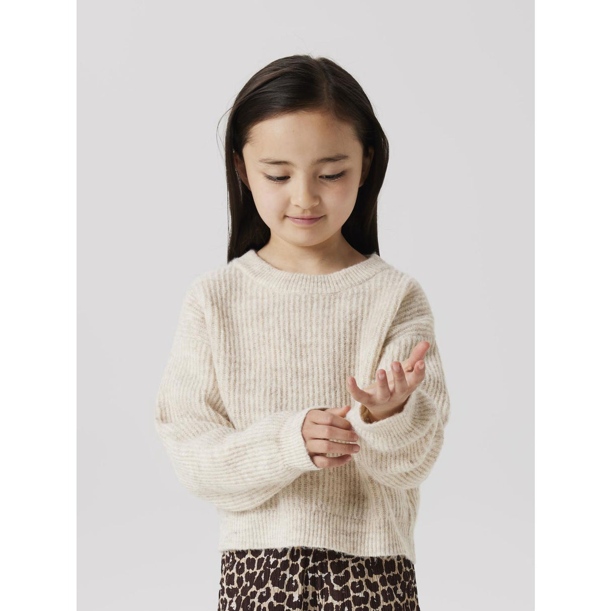 Name It Pure Cashmere Nkfholly Ls Boxy Kort Stickad Noos