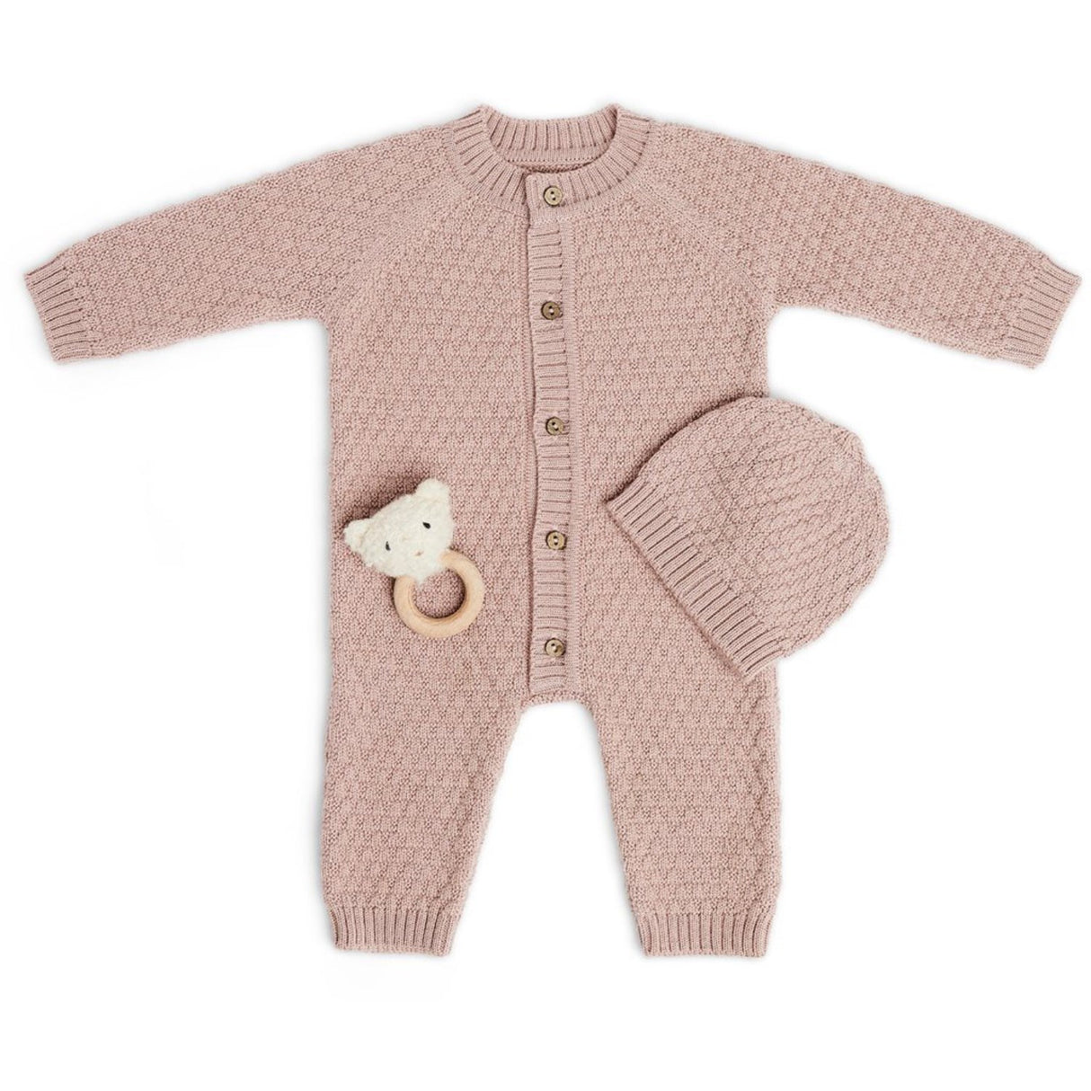 Smallstuff Powder Byxdress Square Stickad Merino Ull