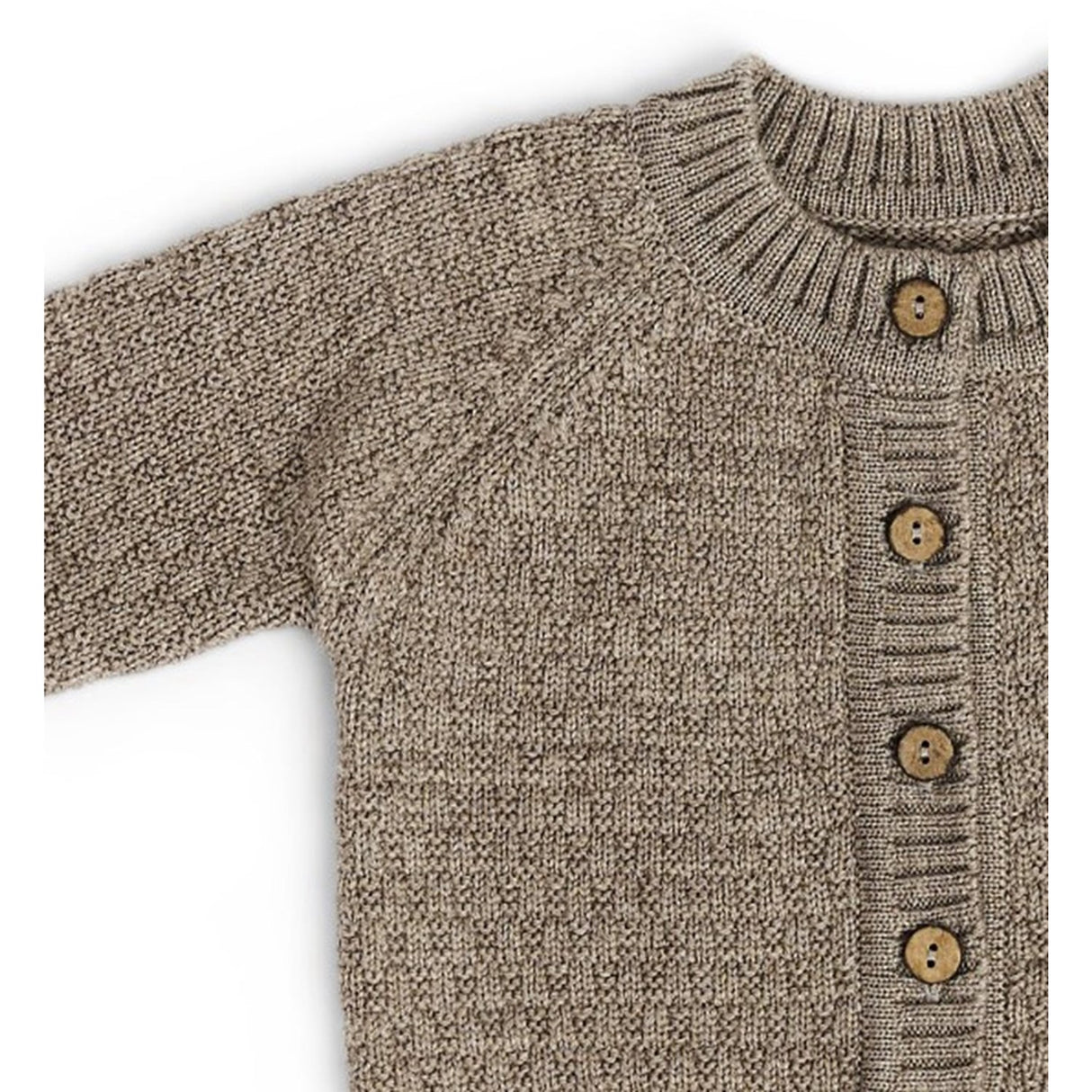 Smallstuff Nature Melange Cardigan Square Stickad Merino Ull