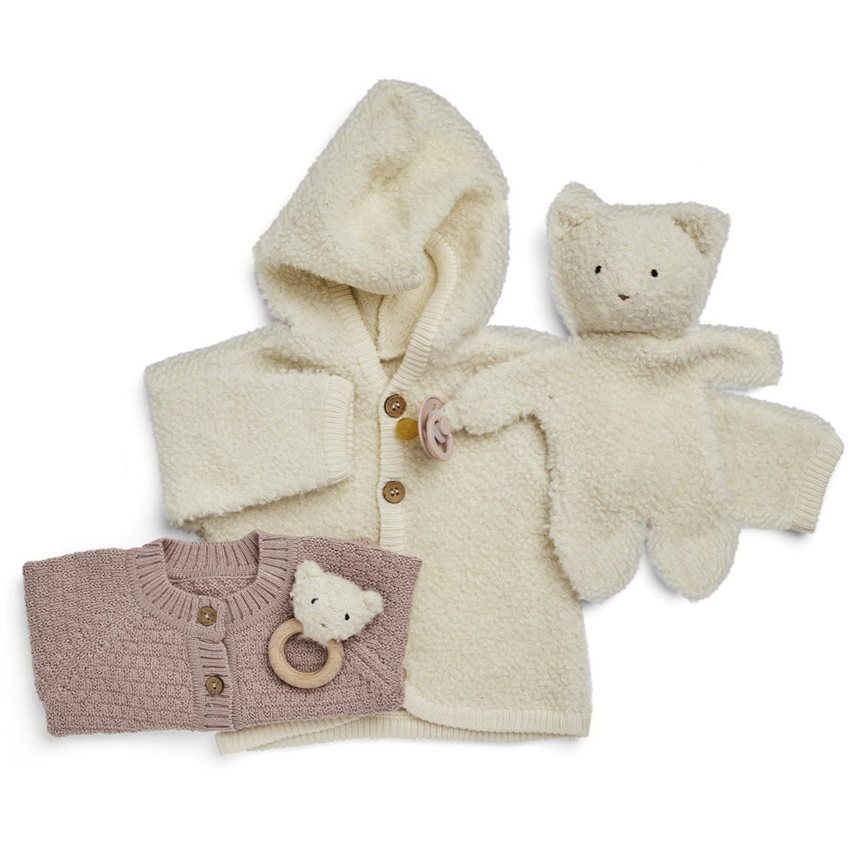 Smallstuff Powder Cardigan Square Stickad Merino Ull