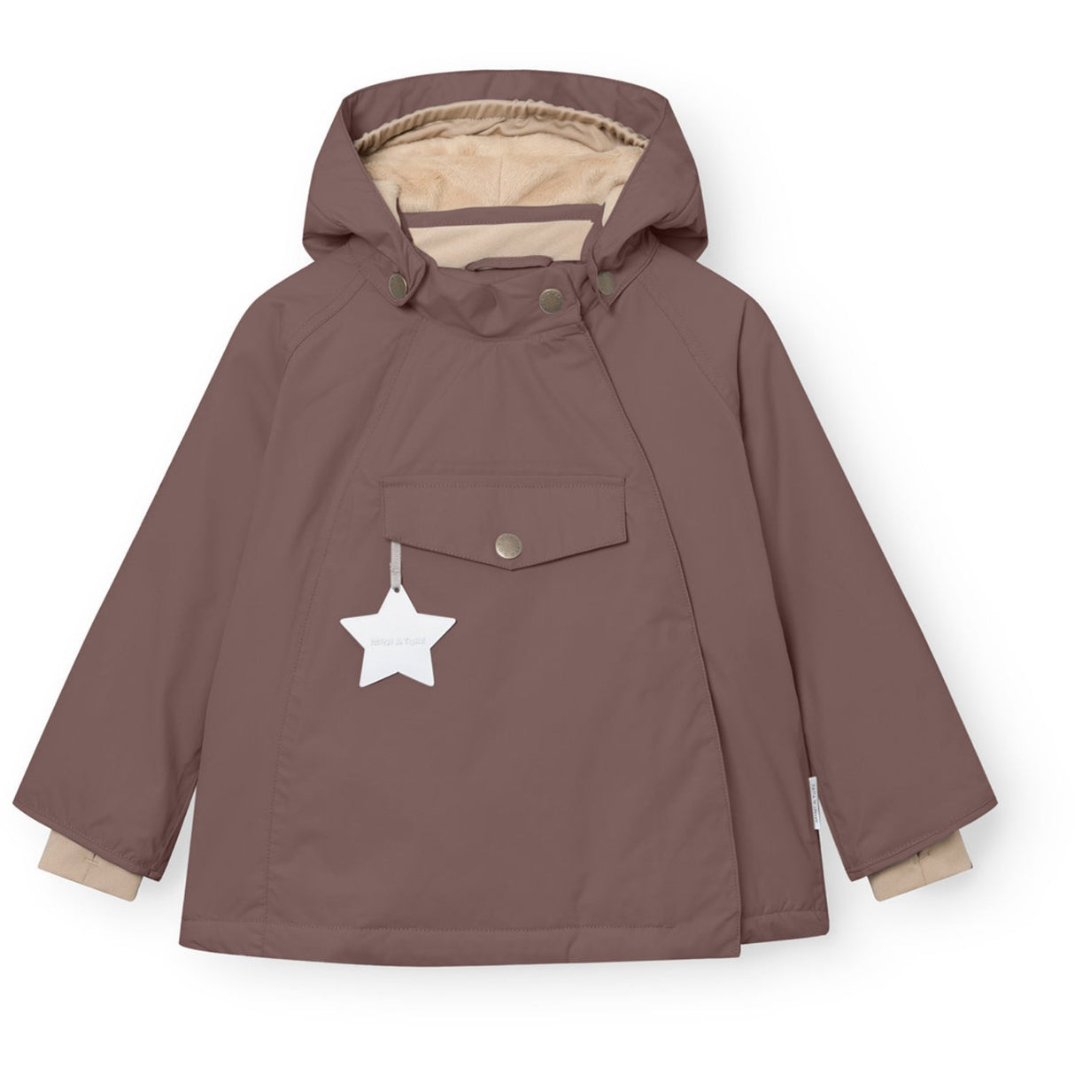 Mini A ture Peppercorn Plum Matwang Fleece Lined Winter Jacket. GRS
