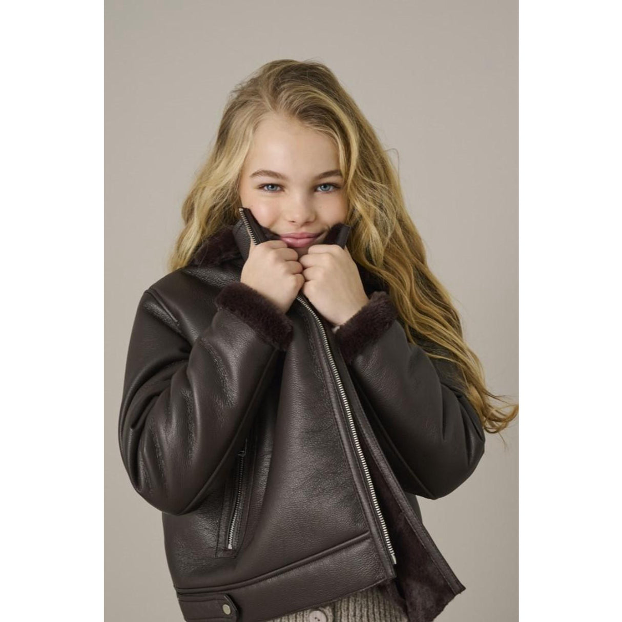 kids ONLY Black Coffee Kogstarry Bonded Nallebjörn Jacka Otw