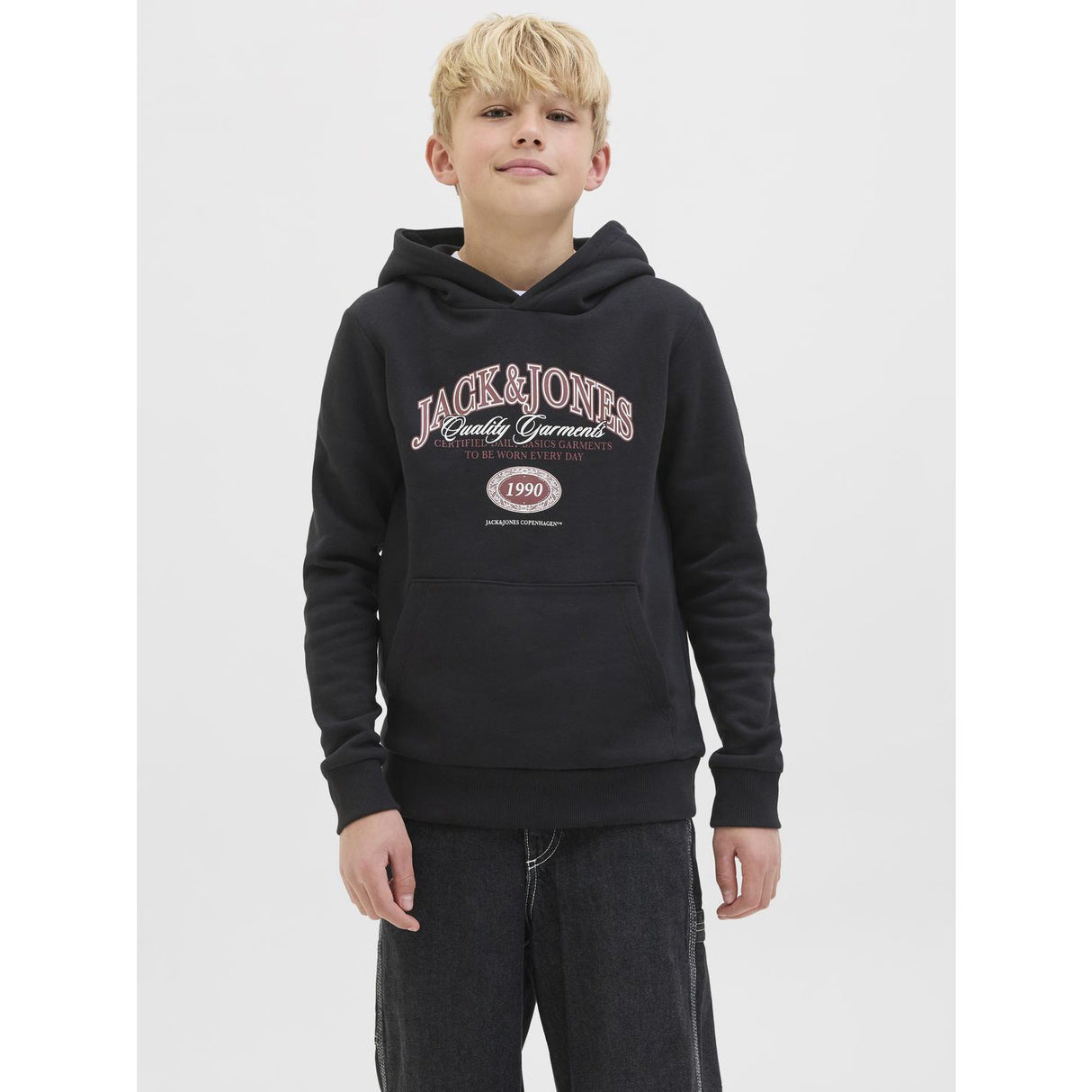 Jack & Jones Junior Black Jjari Branding Sweat Huva Jnr