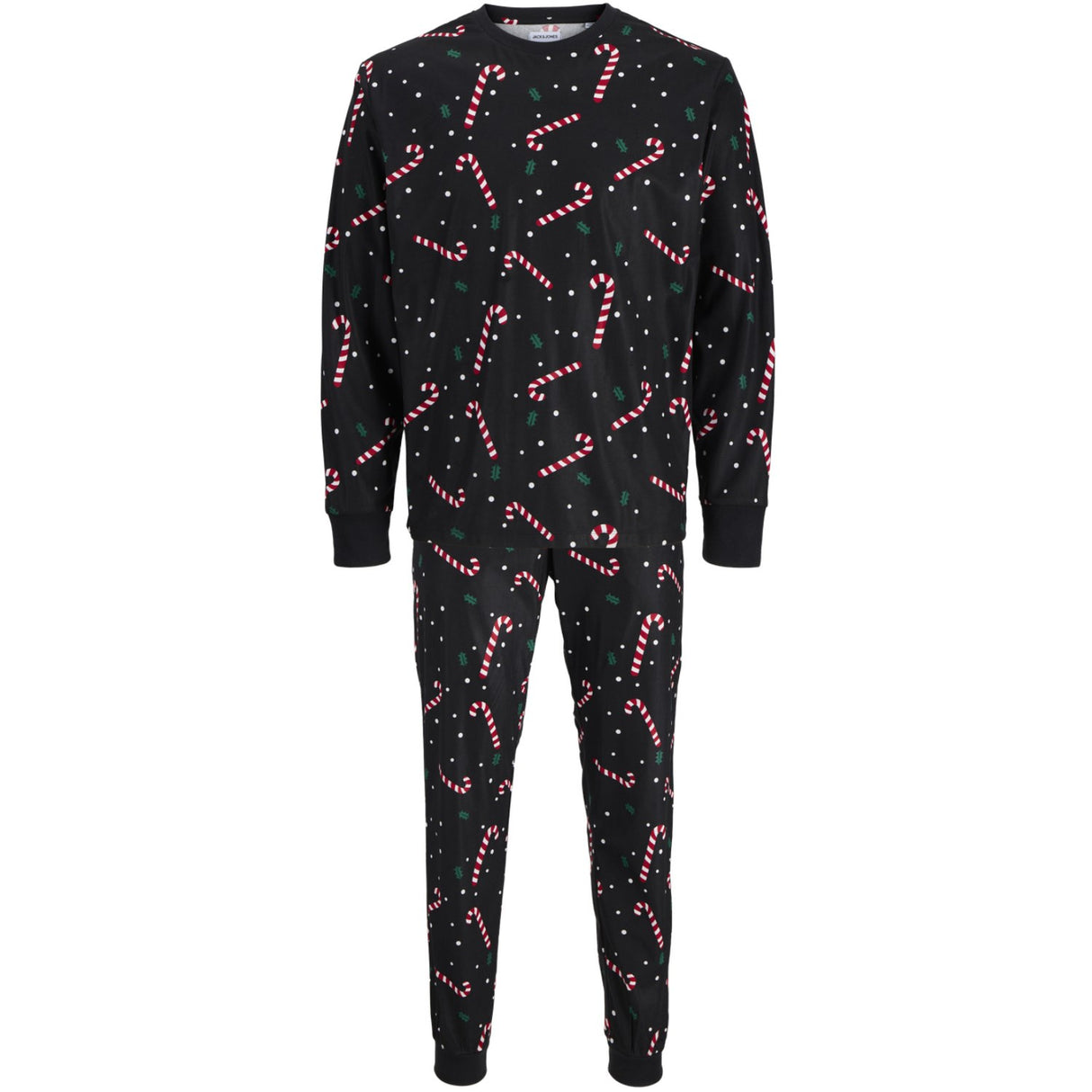 Jack & Jones Junior Black Candy Cane Jactristan Printed Lounge Sett W Jnr