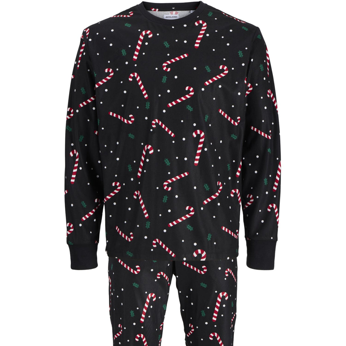 Jack & Jones Junior Black Candy Cane Jactristan Printed Lounge Sett W Jnr