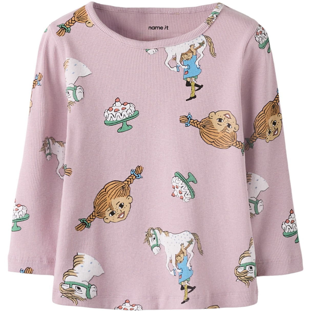 Name It Keepsake Lilac Nmfsoca Pippi Ls Topp Sky