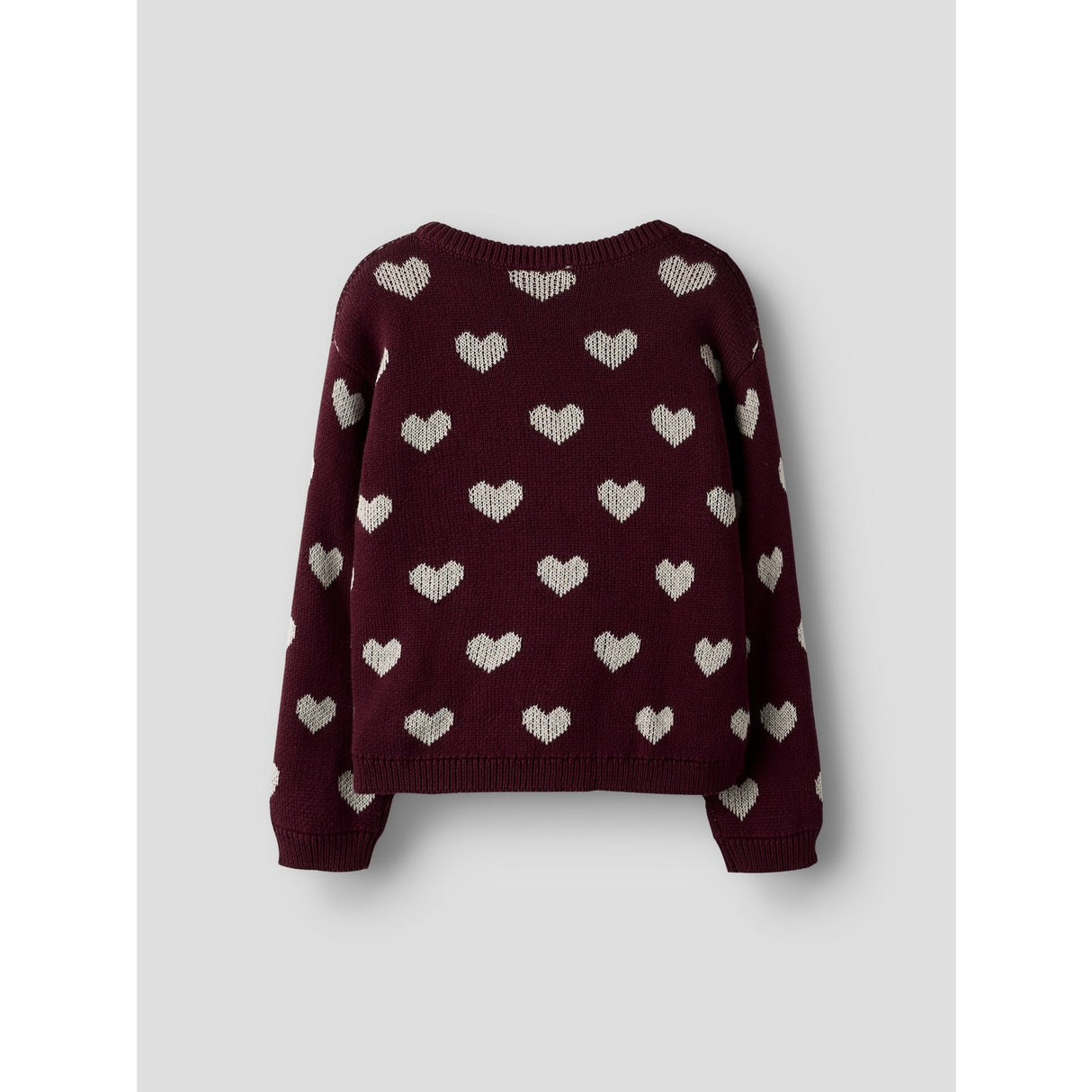 Name It Burgundy Peyote Heart Nmfoana Ls Stickad