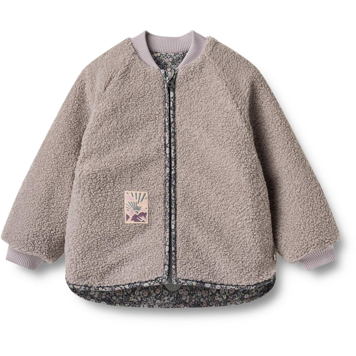 Wheat Black Sea Flowers Vändbar Thermo Jacka Lake