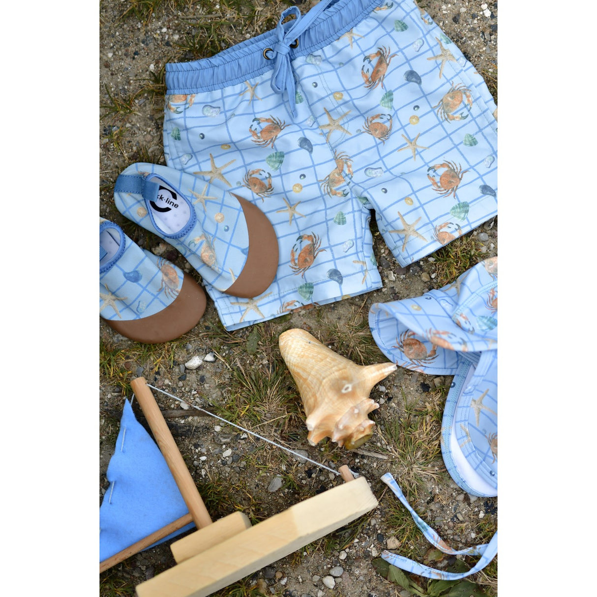 Mikk-Line Faded Denim Swim Mössa UV AOP