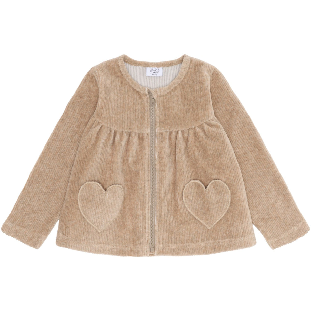 Hust & Claire Biscuit Sicillia Ottoman Velour Solid