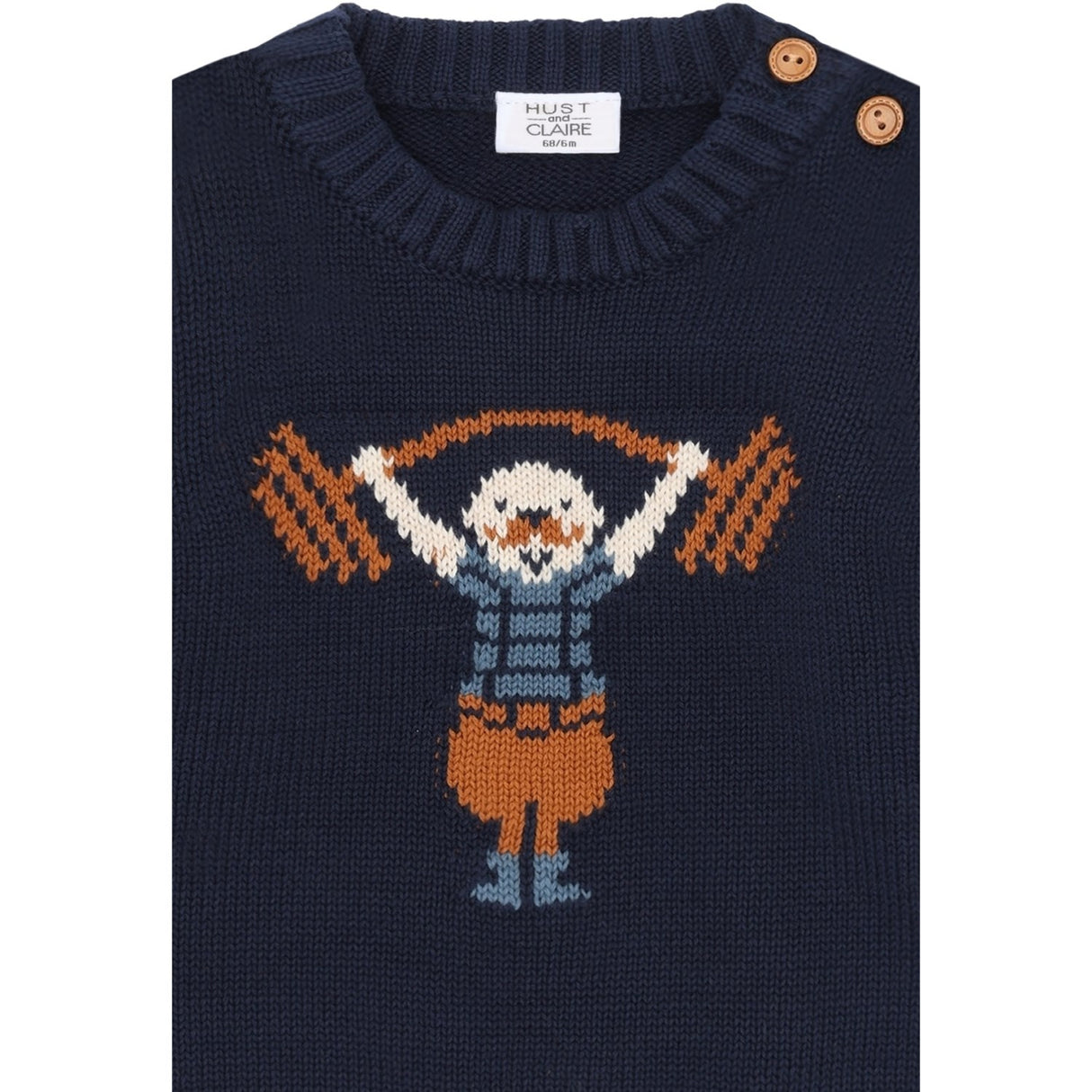 Hust & Claire More Navy Pilou Strong Man