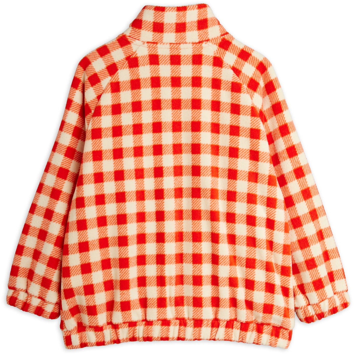Mini Rodini Red Gingham AOP Fleece Jacka