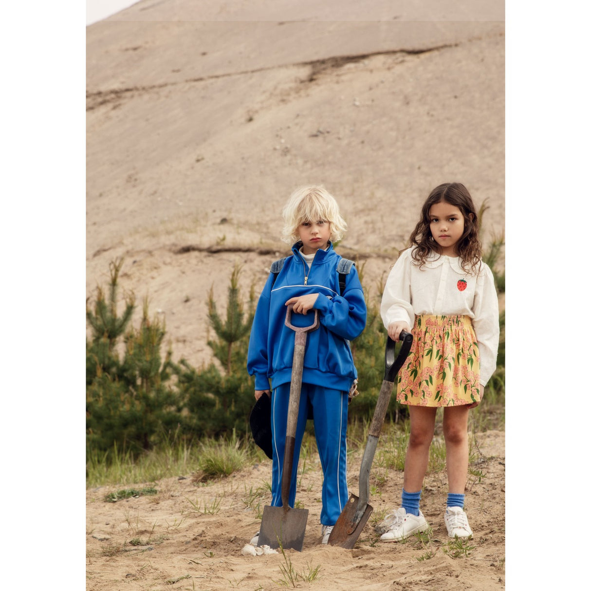 Mini Rodini White Strawberry Emb Schiffli Blus