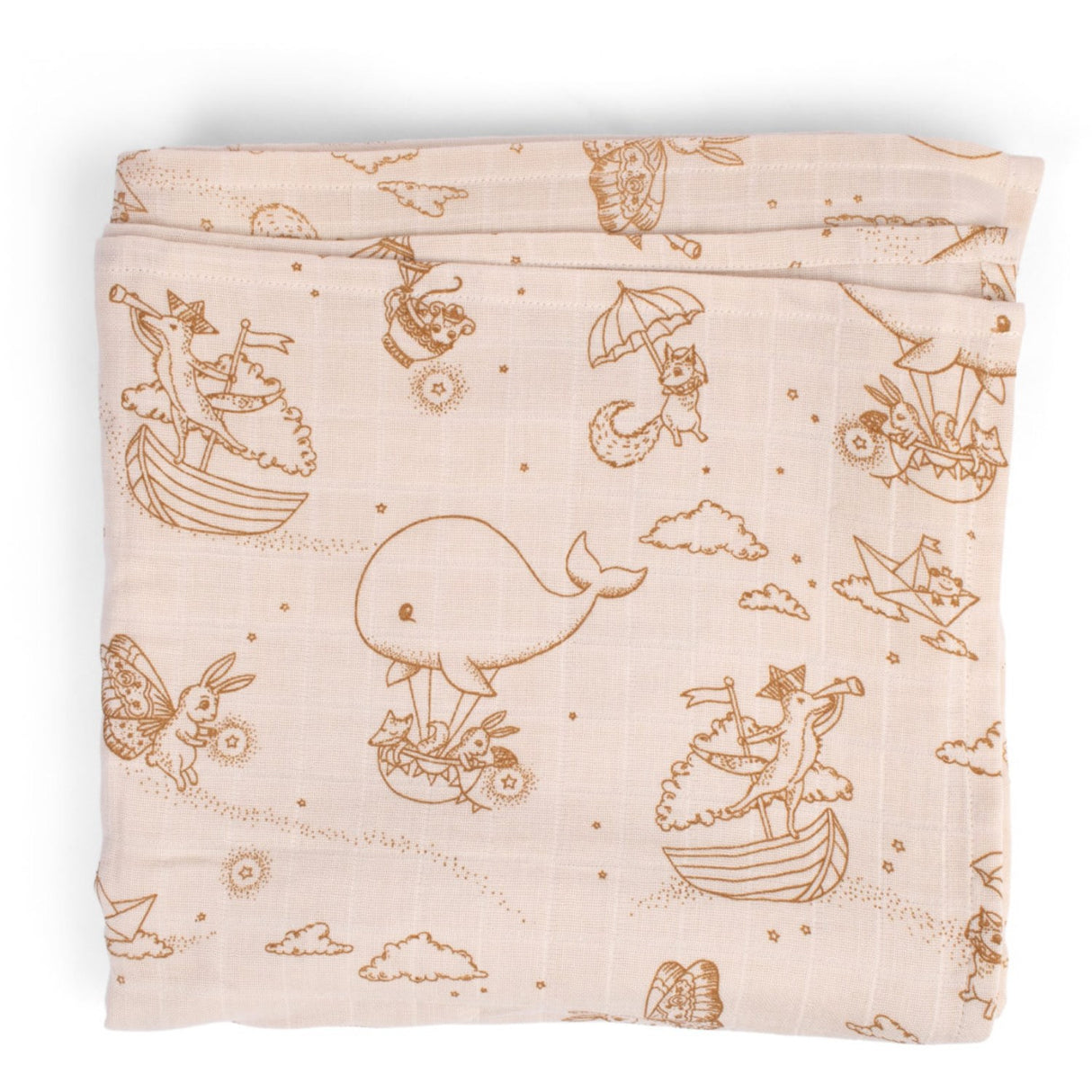 FILIBABBA Dreamy Adventurers Muslin Muslinfilt Diaper 120x120 Cm Gots