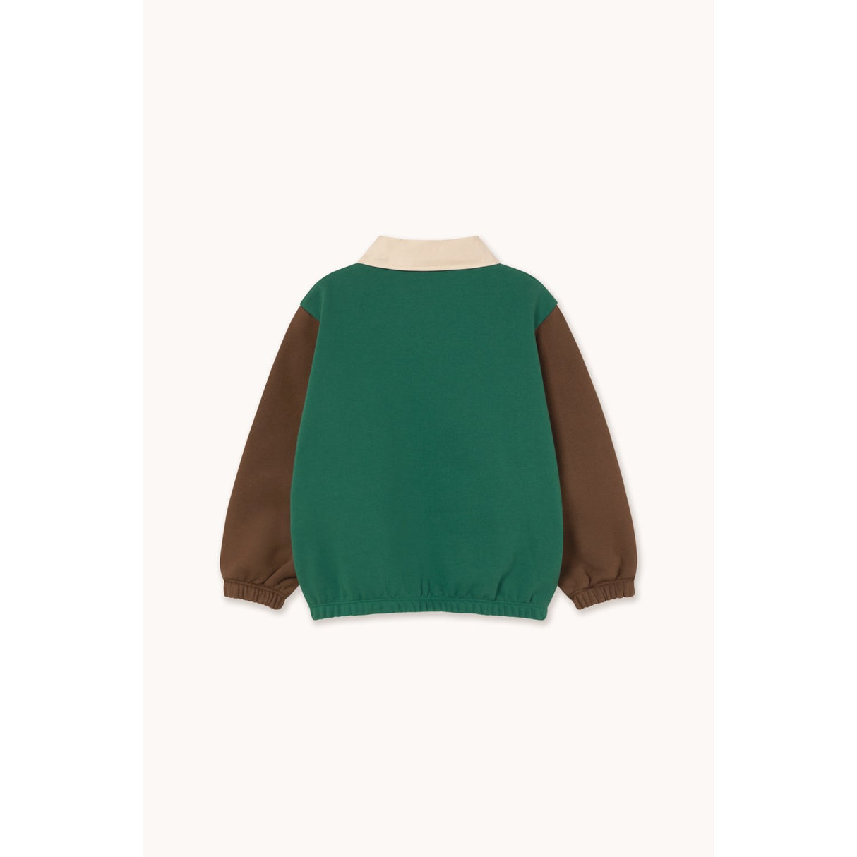 TinyCottons Dark Green Färg Block Pikétröja Sleeve T-Shirt