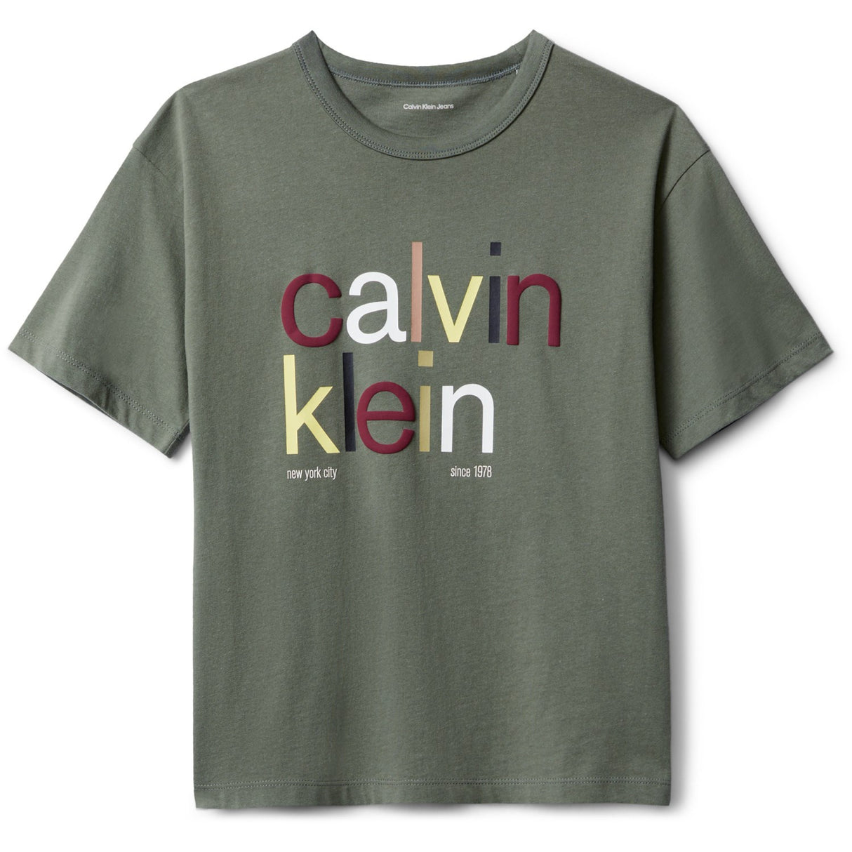 Calvin Klein Thyme Färg Logo Graphic Ss T-Shirt