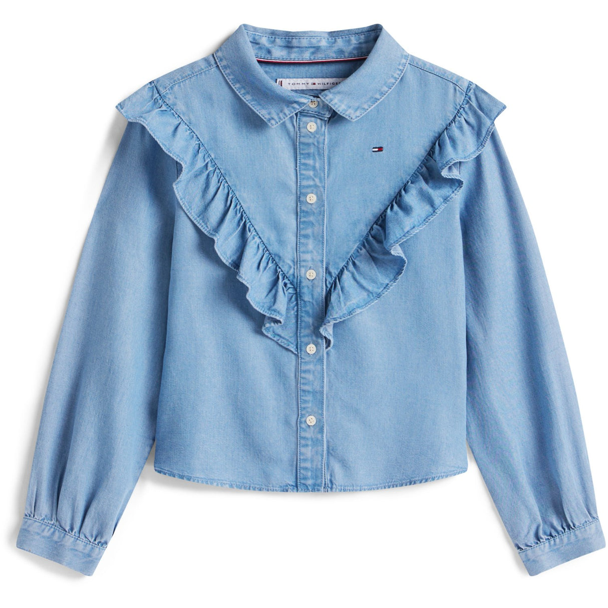 Tommy Hilfiger Denim Ruffle Blus L/S
