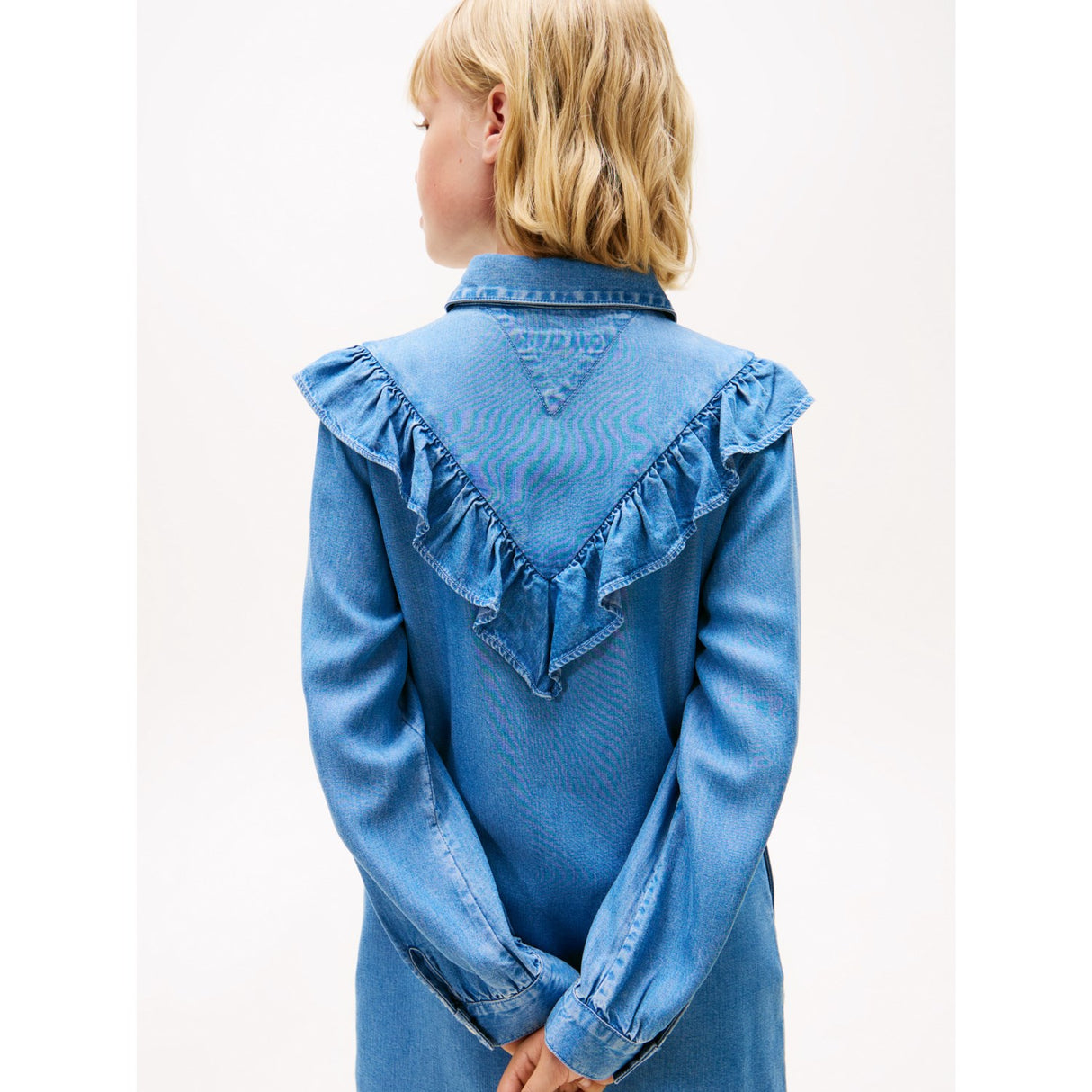 Tommy Hilfiger Denim Ruffle Skjorta Klänning