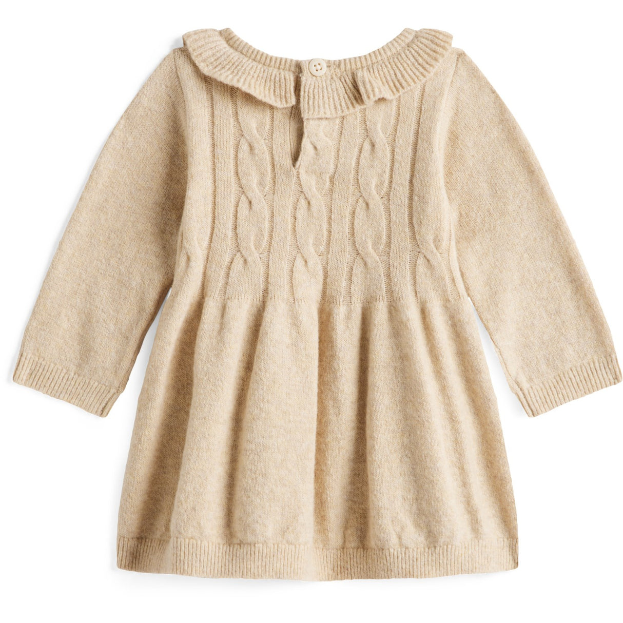 Tommy Hilfiger Malted Milk Heather Cable Sweater Klänning Ls