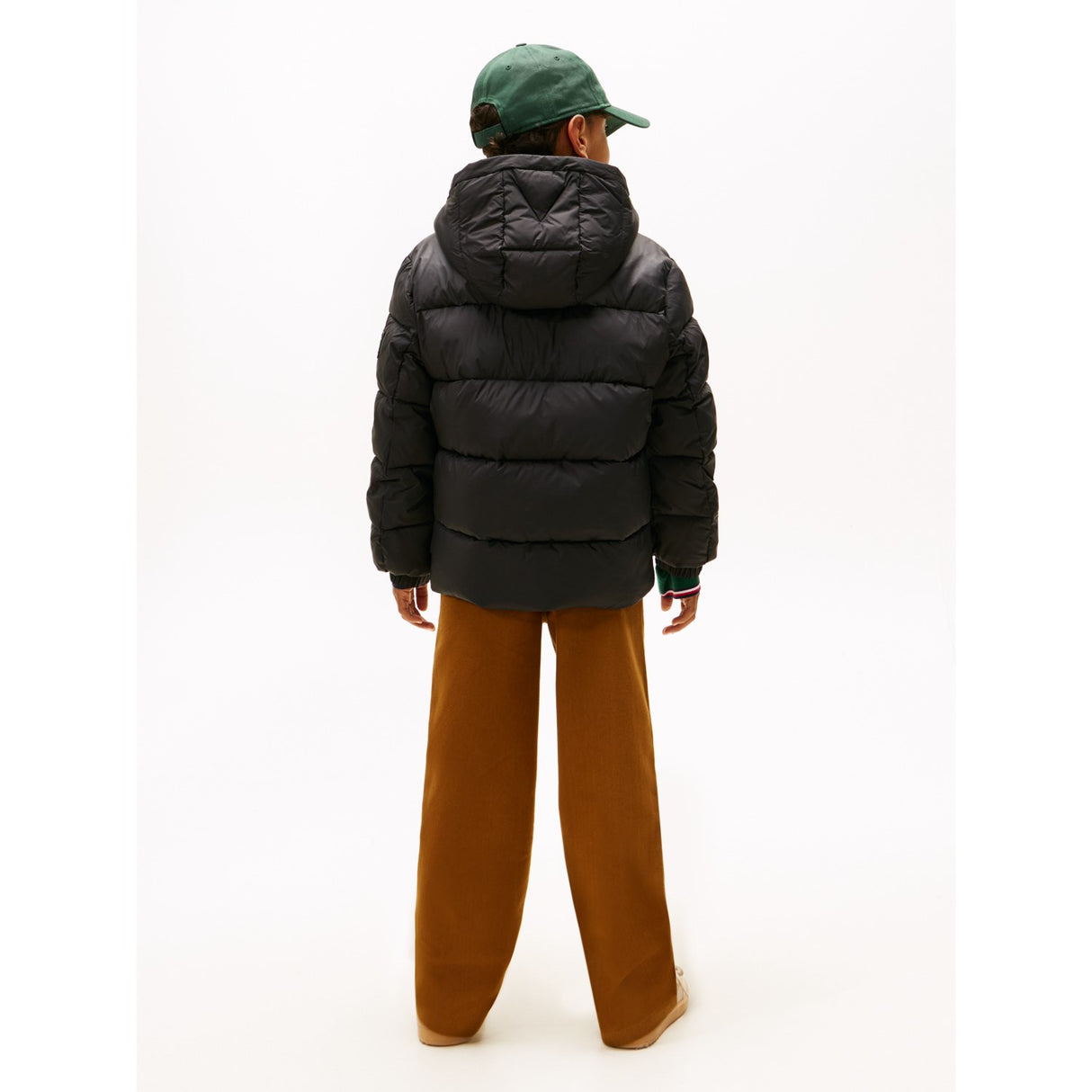 Tommy Hilfiger Black Matt Och Shine Embossed Jacka