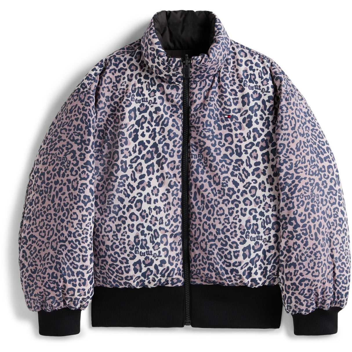 Tommy Hilfiger Black Aop Vändbar Puffer Bomber