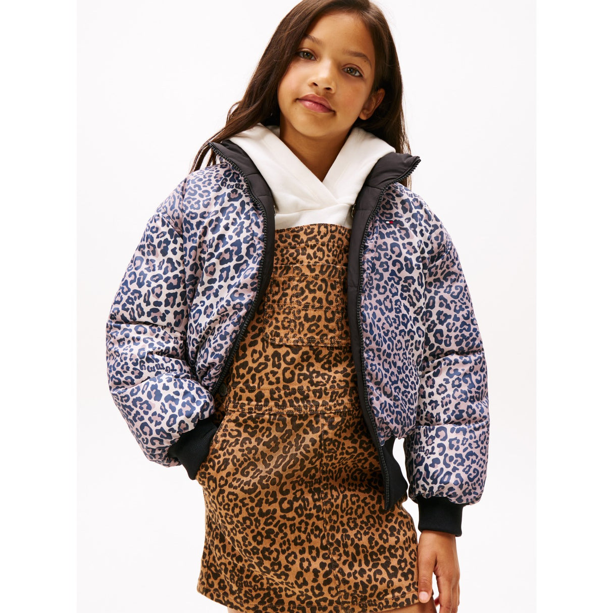 Tommy Hilfiger Black Aop Vändbar Puffer Bomber