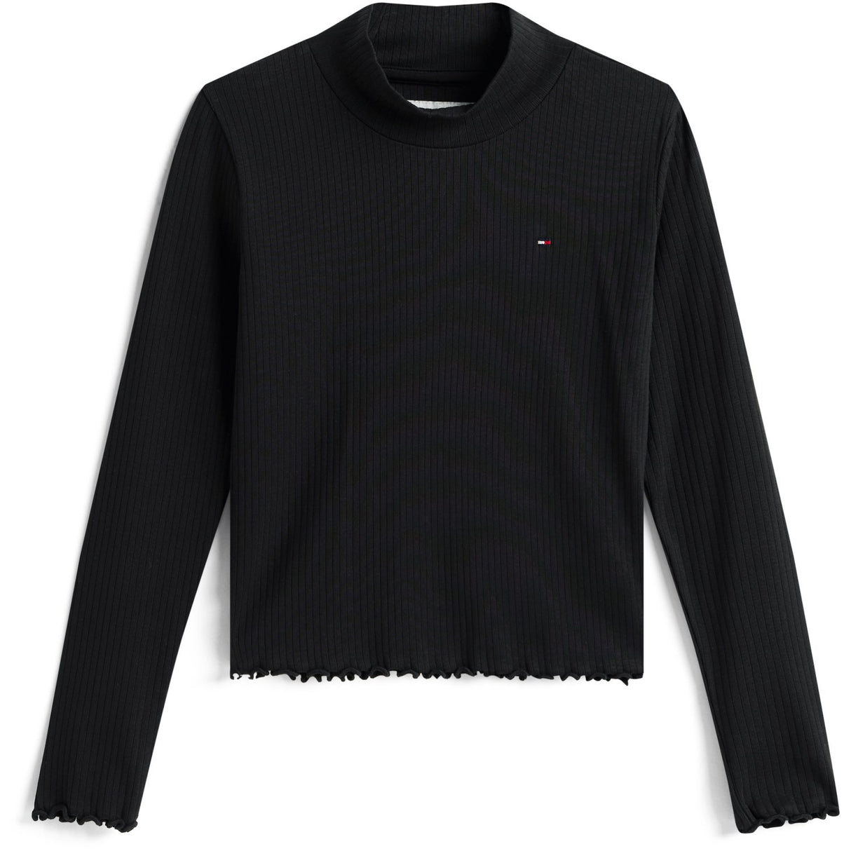 Tommy Hilfiger Black Mock Neck Topp Ls