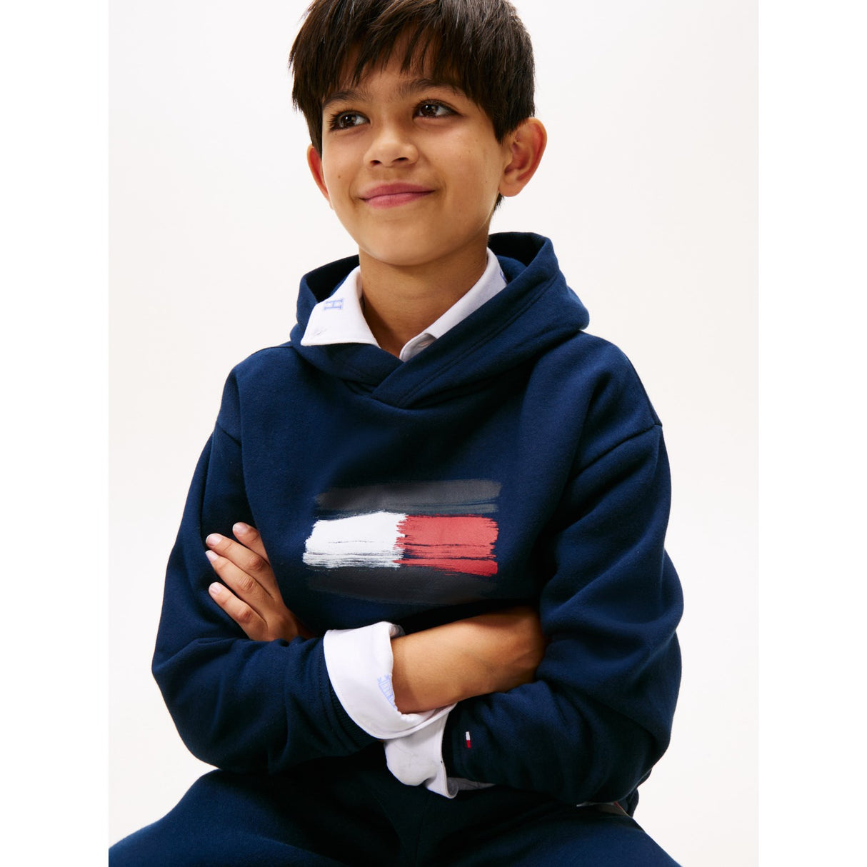 Tommy Hilfiger Dark Night Navy Flag Hoodies