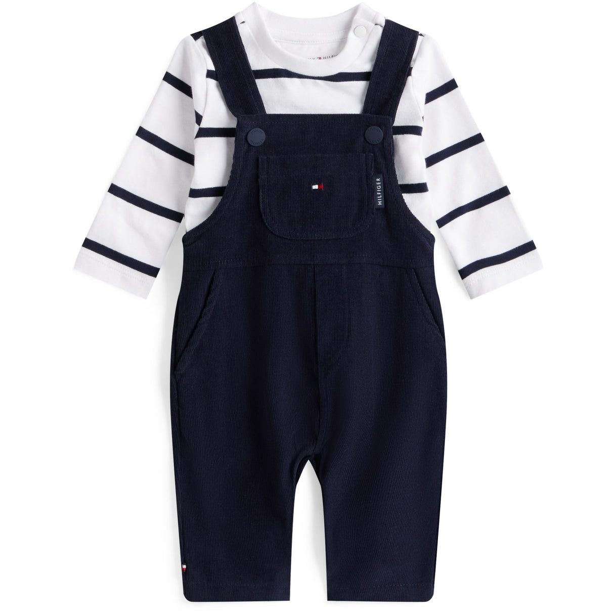 Tommy Hilfiger Dark Night Navy Baby Cord Dungaree Sett