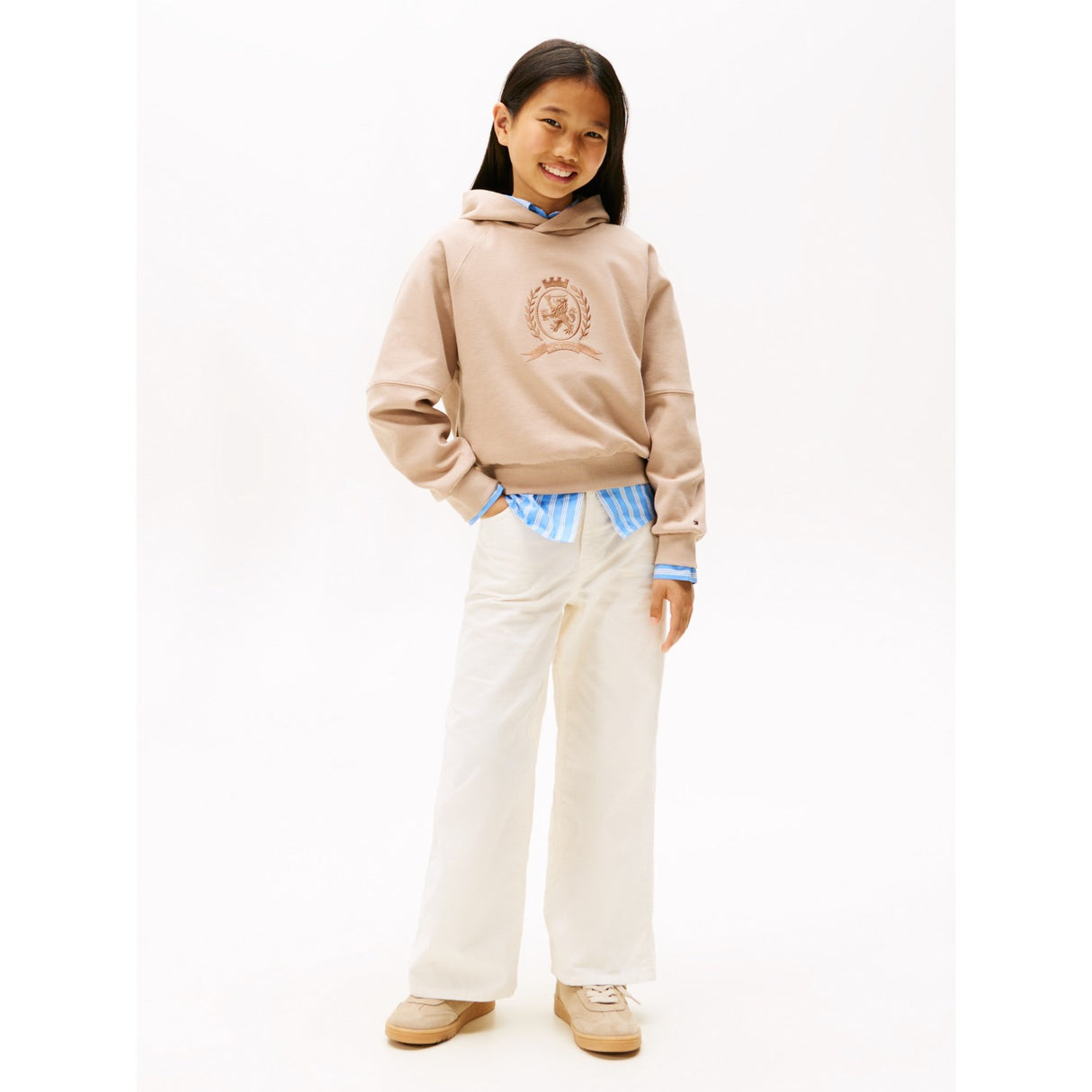 Tommy Hilfiger Malted Milk Tonal Crest Hoodies