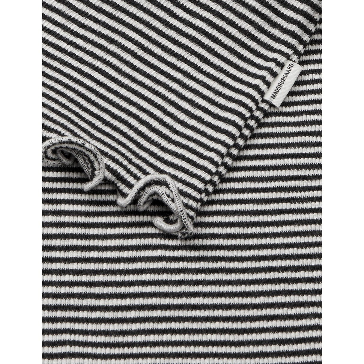 Mads Nørgaard Black/Vanilla Ice 2X2 Bomull Stripe Tiki Tee