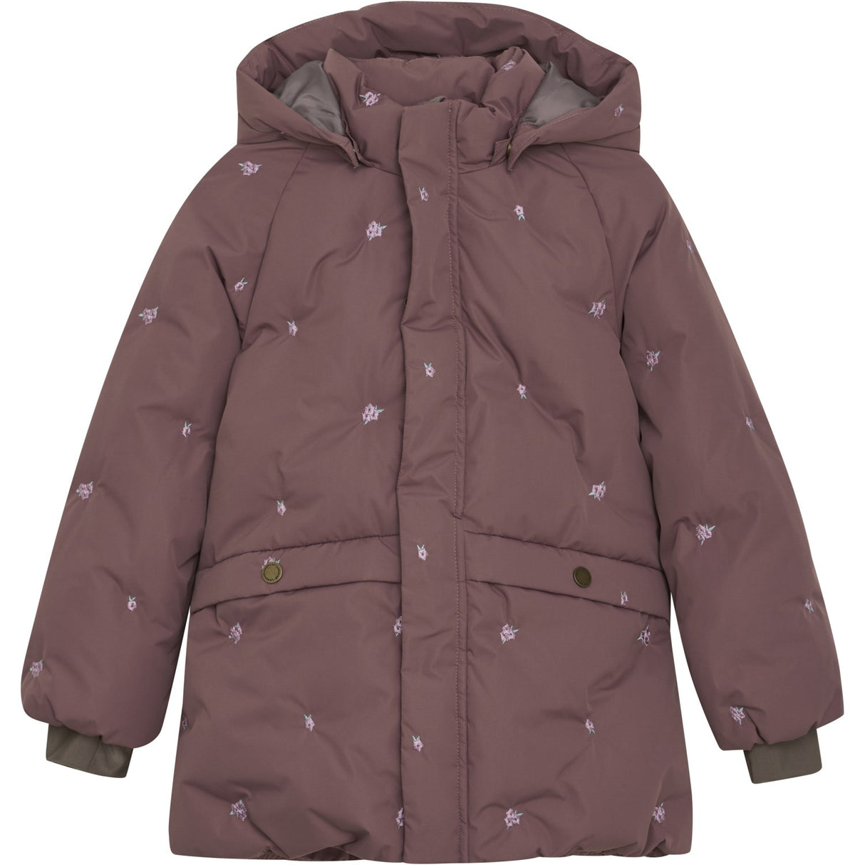 En Fant Rose Taupe Jacka Puffer W. Embroidery