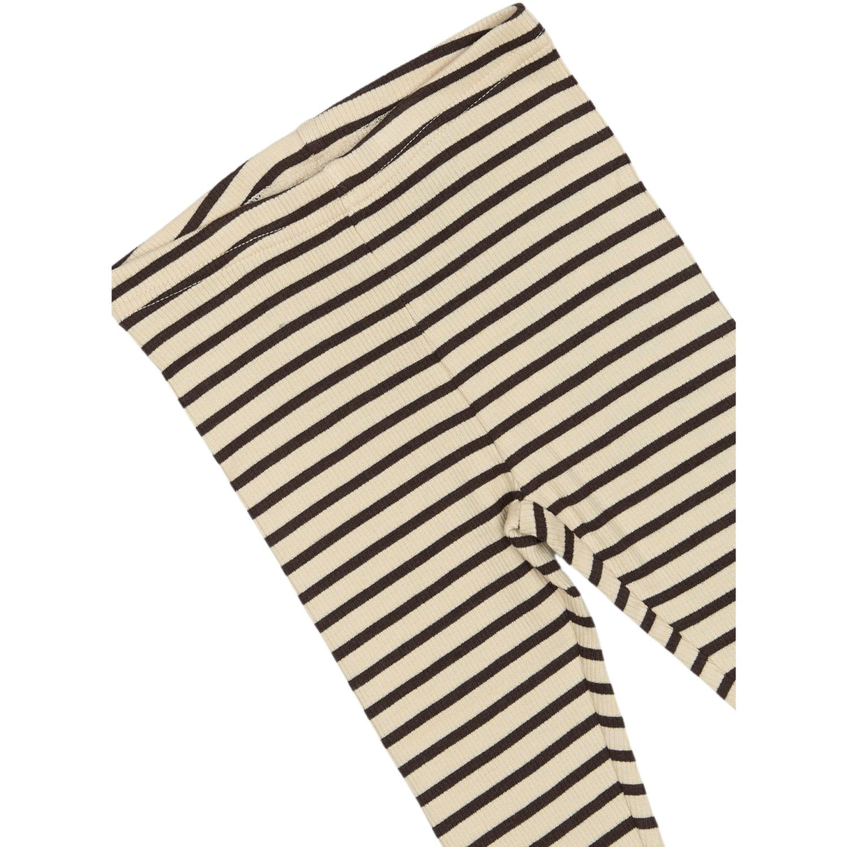 Petit Piao Coffee Bean/off White Legging Modal Striped