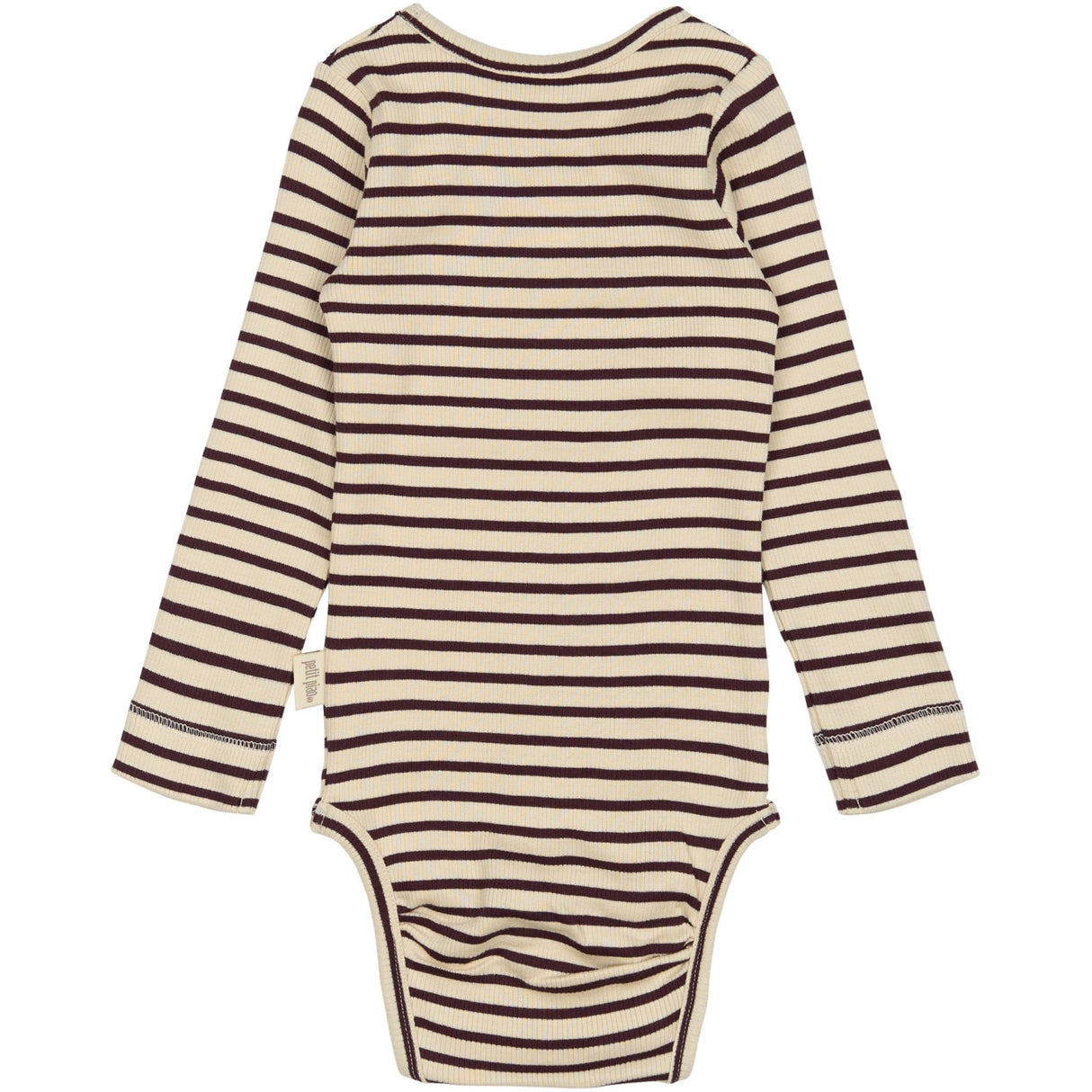 Petit Piao Dark Grape/off White Body L/S Modal Striped